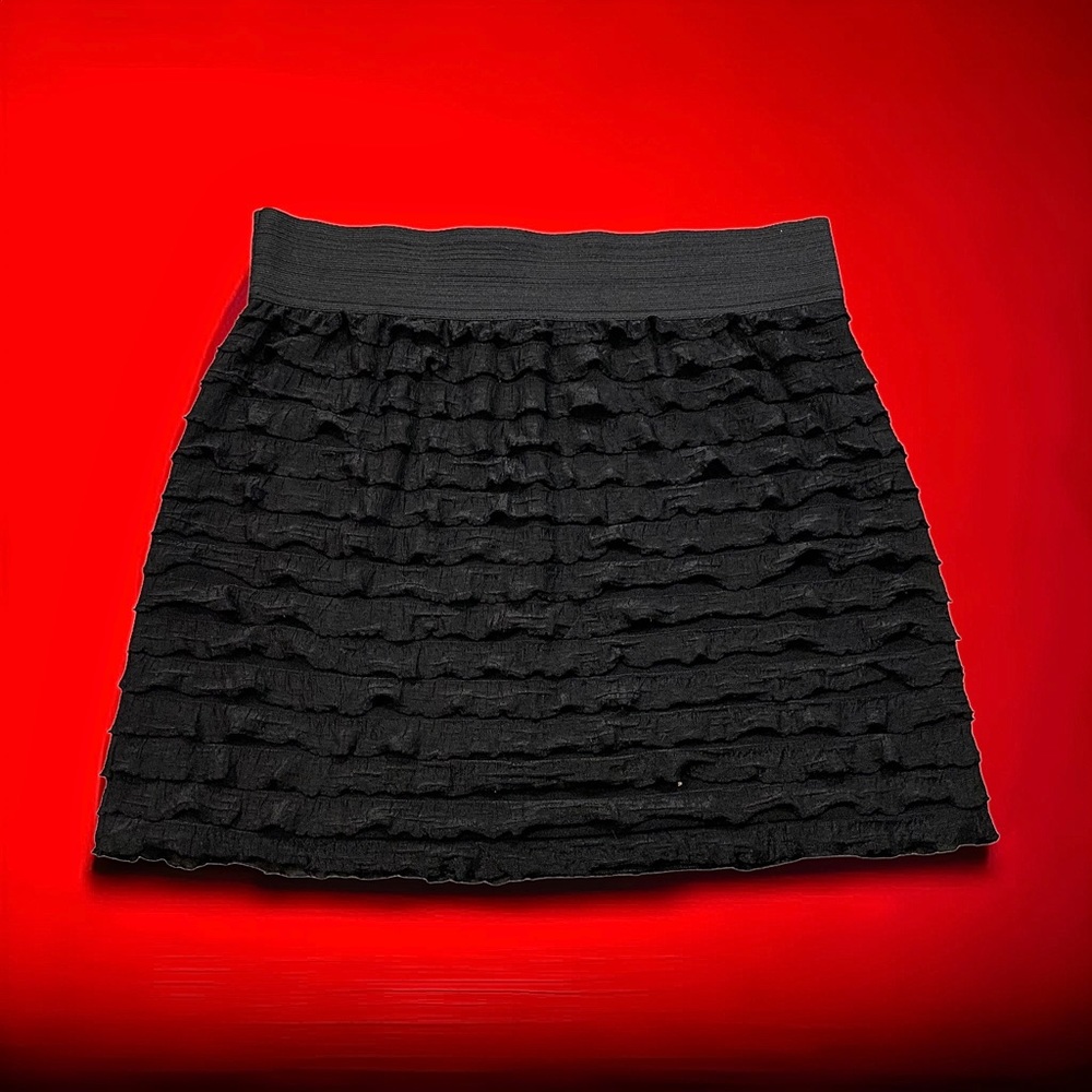 Express black ruffled mini skirt Size M